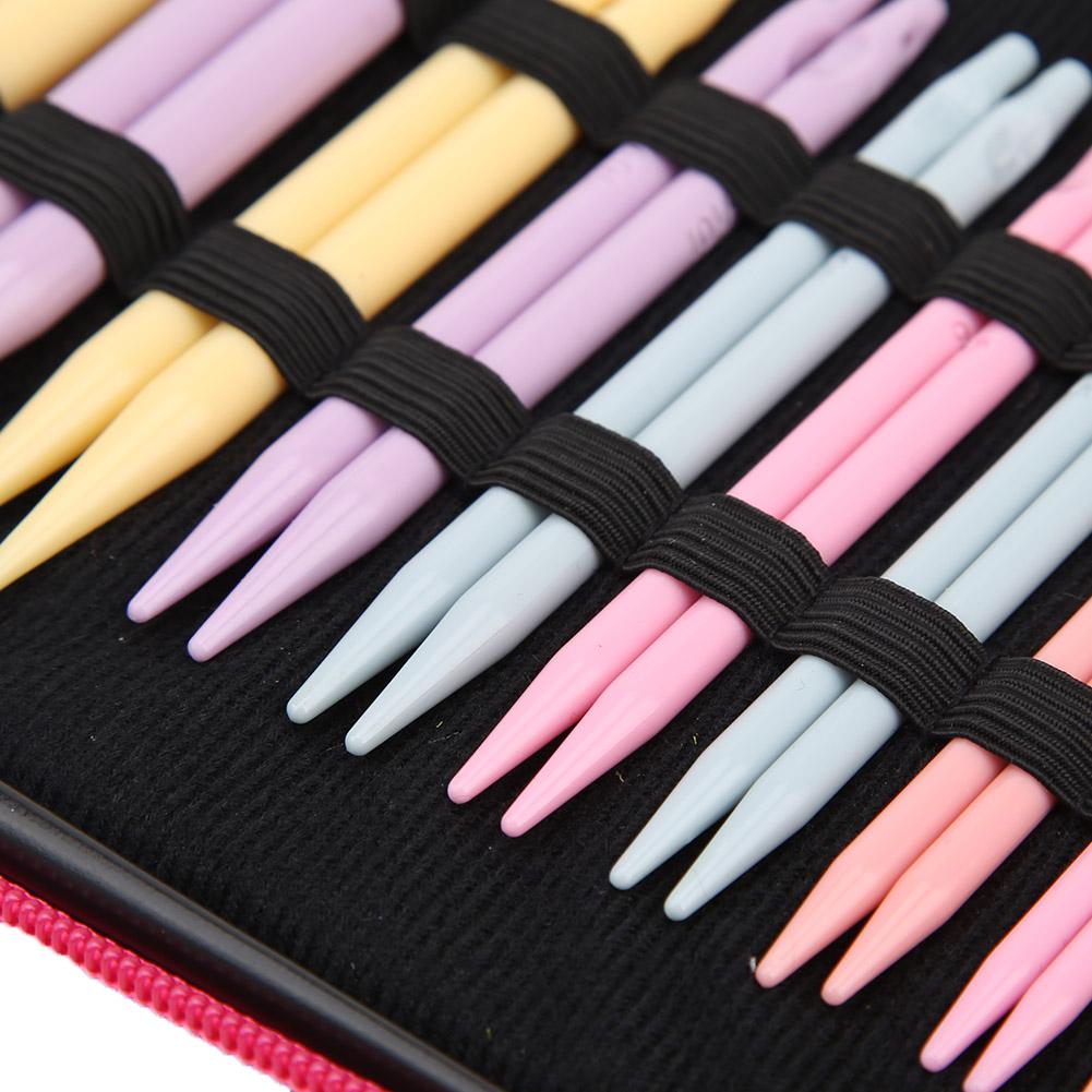 Circular Knitting Needles Set Circular Crochet Needles with Case for Any Crochet Patterns Weaving Craft Knitting Accessories