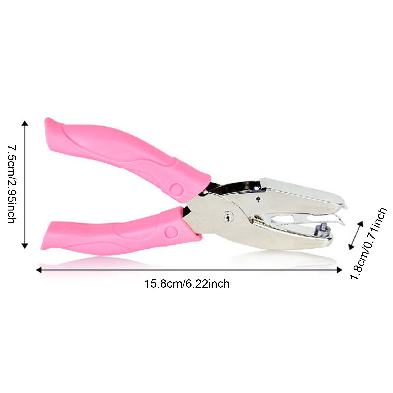 Manual Metal Single Hole Punch Puncher with Silicone Handle for Office School Home Paper Scrapbook Notebook Greeting Cards