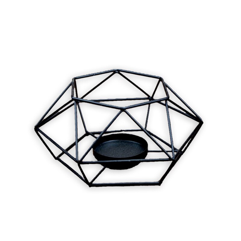 Metal Candle Holder Geometric Iron Candlestick Holders Home Shop Bar Party Wedding Decorations Candle Stand Holder Rack