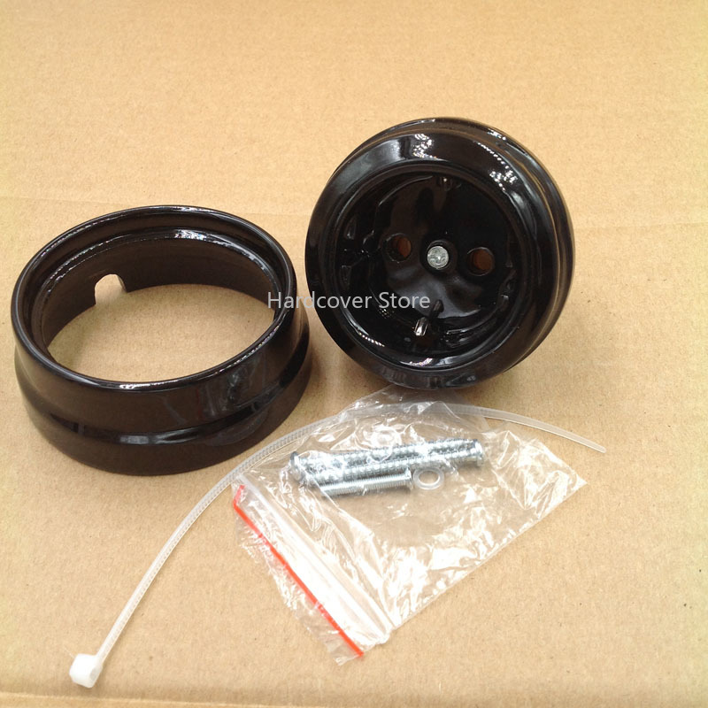 2pcs European Ceramic Socket 16A EU Wall Outlet Pop Socket Black and White