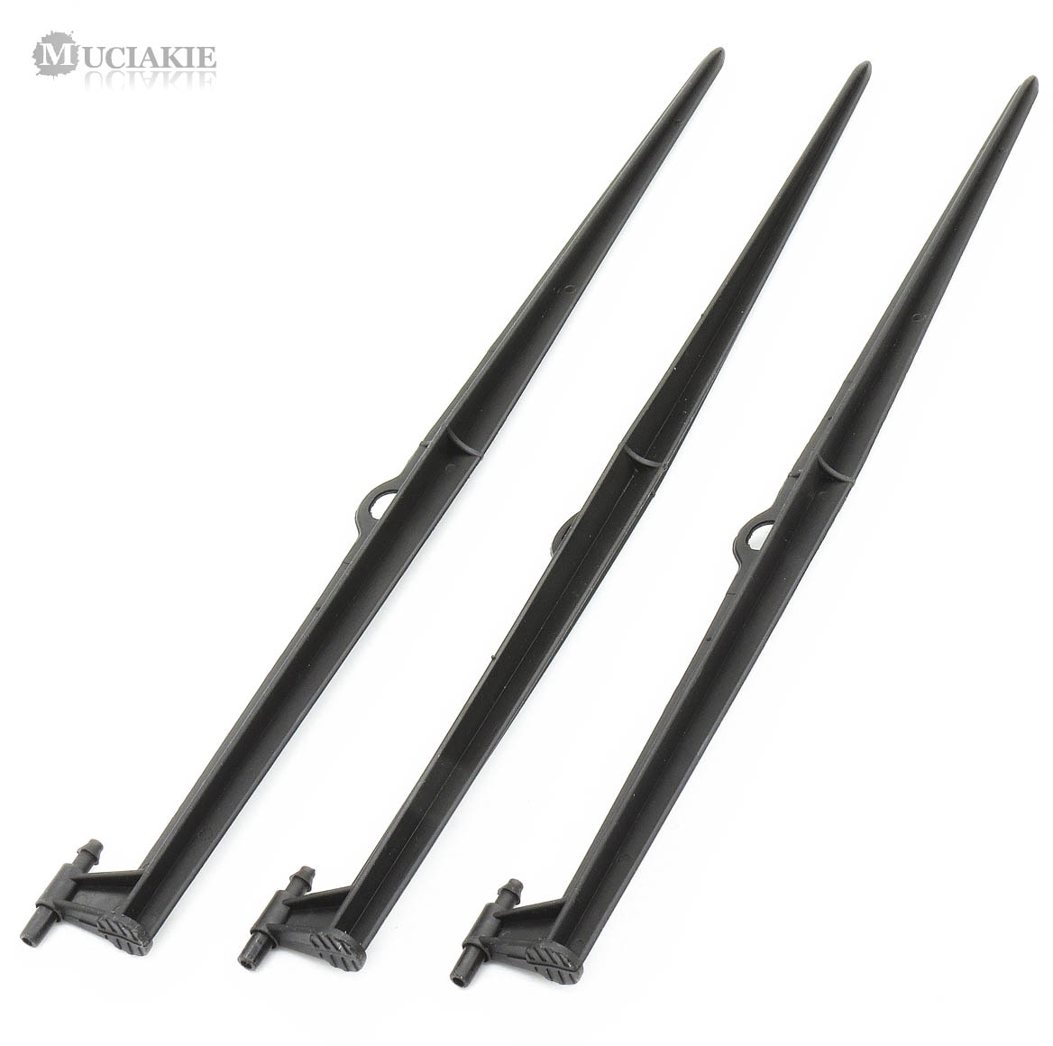 Muciakie 10 stk 45cm hødu faste staker til hage drypp vanningsspinkler 8/11 4/7mm slange pigg sprøyte slange brakett stativ