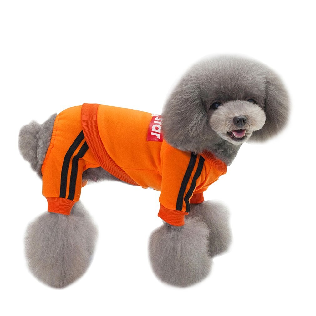 Winter Dog Clothes Soft Pet Clothings For Dogs Pet Clothes Winter Clothes Cartoon Pet Puppy Outfits Hondenkleding: Orange / L