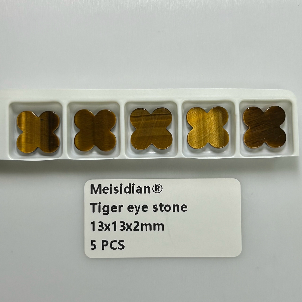 Meisidian flor ágata negra cornalina roja 13X13X2mm piedra de trébol de ónix: YELLOW
