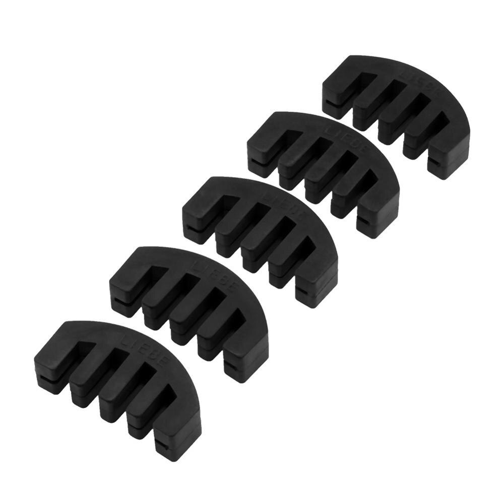 5pcs Professionele Viool Gebruik Zwart 5-Prong Rubber 4/4-3/4 Viool Geluiddempers Fiddle Praktijk Dempt voor Viool accessoires