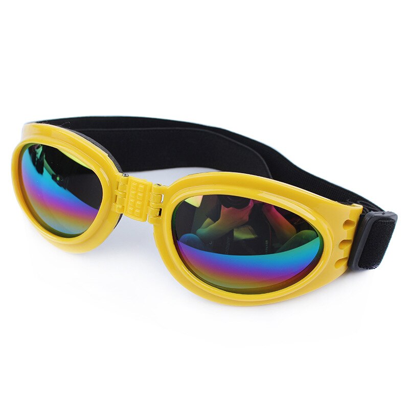 5 Kleuren Opvouwbare Hond Bril Medium Grote Hond Huisdier Bril Huisdier Eyewear Waterdichte Hond Bescherming Goggles Uv Zonnebril: yellow