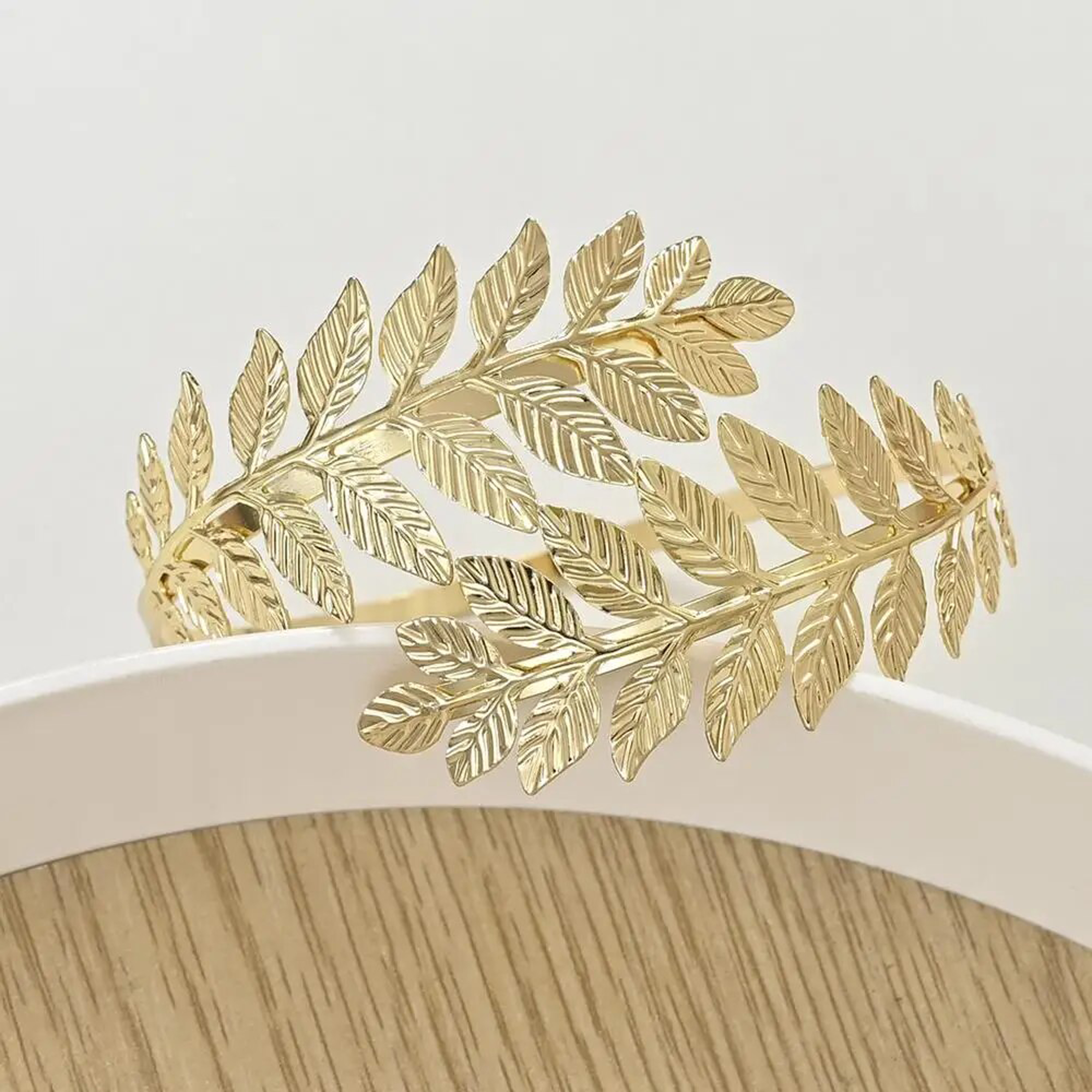 Embrasses de rideaux en matériau métallique de Style moderne, 2 pièces, motif feuille or/argent, pour chambre à coucher, salon, bureau, rideaux de cuisine