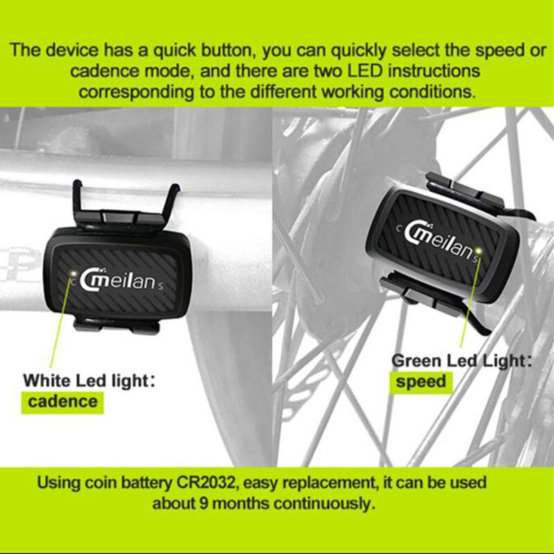 Smart Fitness Sensor Wireless Bicycle Computer Fitness Tracker Speedometer Bike Speed Cadence Sensor