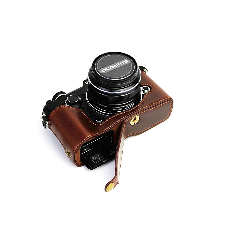 Leather Camera Case For Olympus Pen F Pen F PENF H. Vicedeal