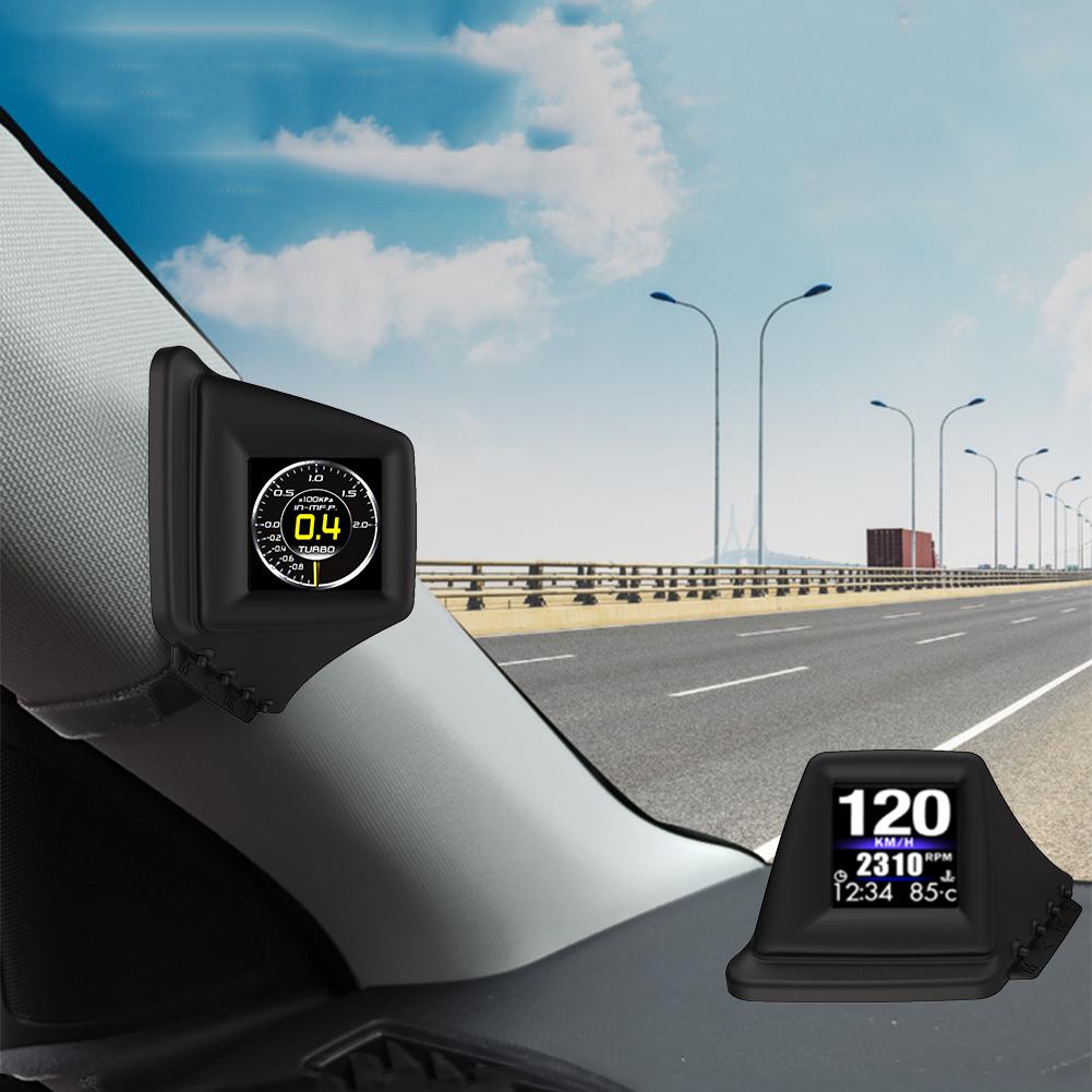 OBD GPS Dual System Hud Display Auto Kopf-up-Display Digitale GPS Lcd-computer-geschwindigkeitsmesser-grüne Überdrehzahl Alarm Auto Geschwindigkeit Projektor