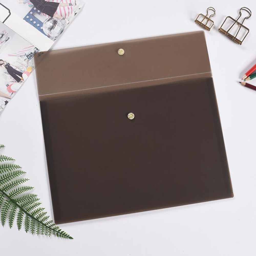 A4 transparent File Bag Business Office Data Storage Bag PP Snap Water Resistant File Portfolio Paper Office Organizer