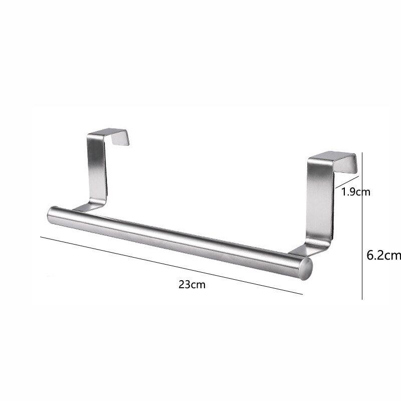 Edelstahl Handtuch Gestell Zauberstab Montiert Schlecht Handtuch Halfter Stehen Küche Schrank Tür Hängen Veranstalter Regal Hause Lagerung: klein 23cm