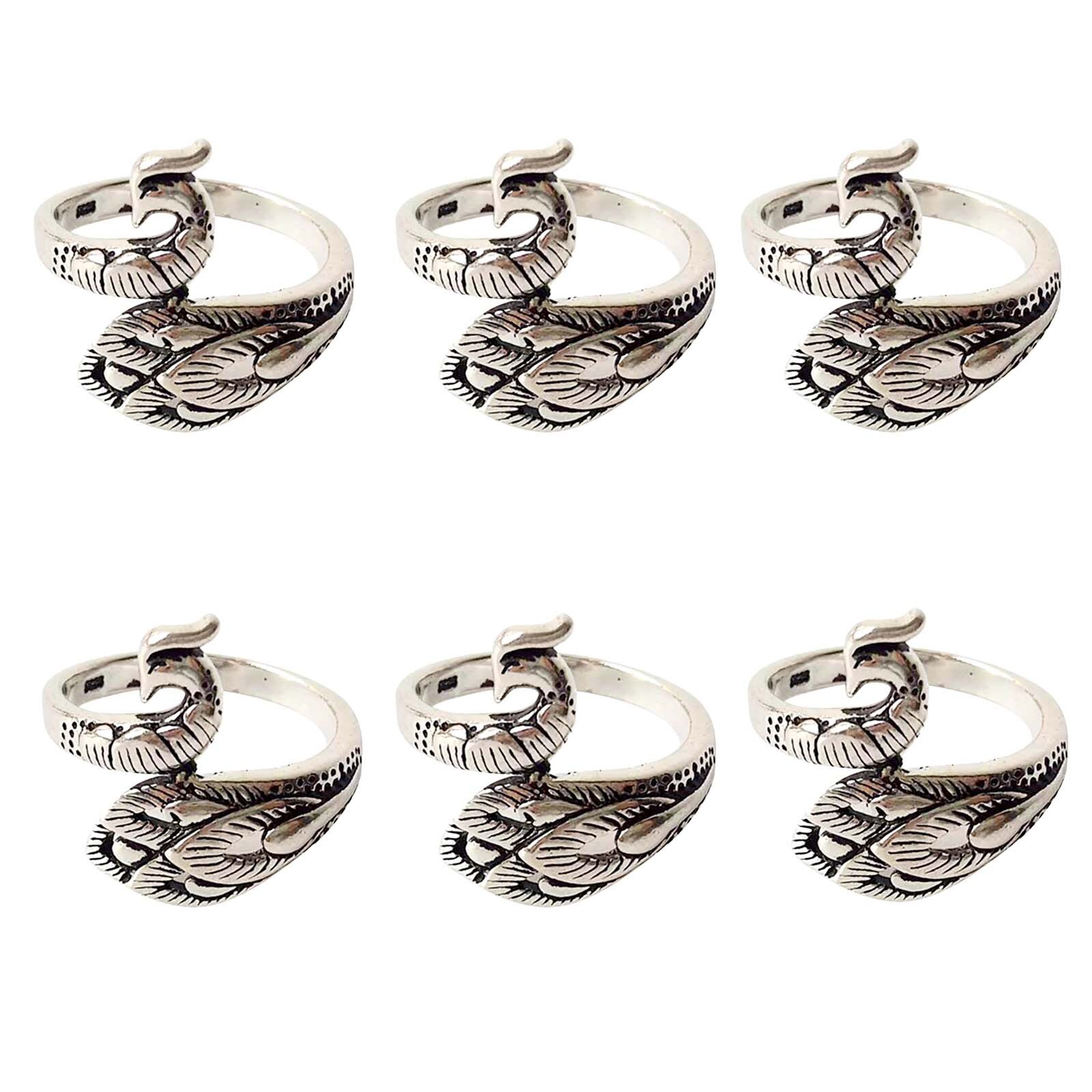 1/2/3/4/5/6/8PC Adjustable Knitting Loop Crochet Knitting Accessories Knitting Ring Finger Wear Thimble Yarn Spring Guides Ring: 6PCS