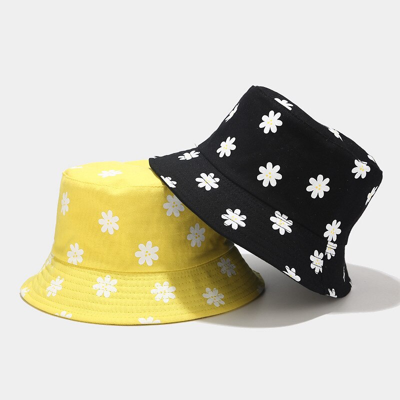 Bucket Hat - Blumenmuster - Sonnenschutz - Baumwolle - Damen Sonnenhut