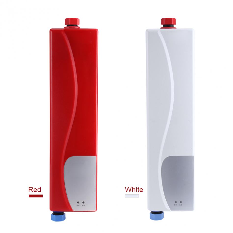 Mini calentador de agua eléctrico instantáneo, 3000W, para ducha interior, sin depósito, calefacción de agua para baño y cocina