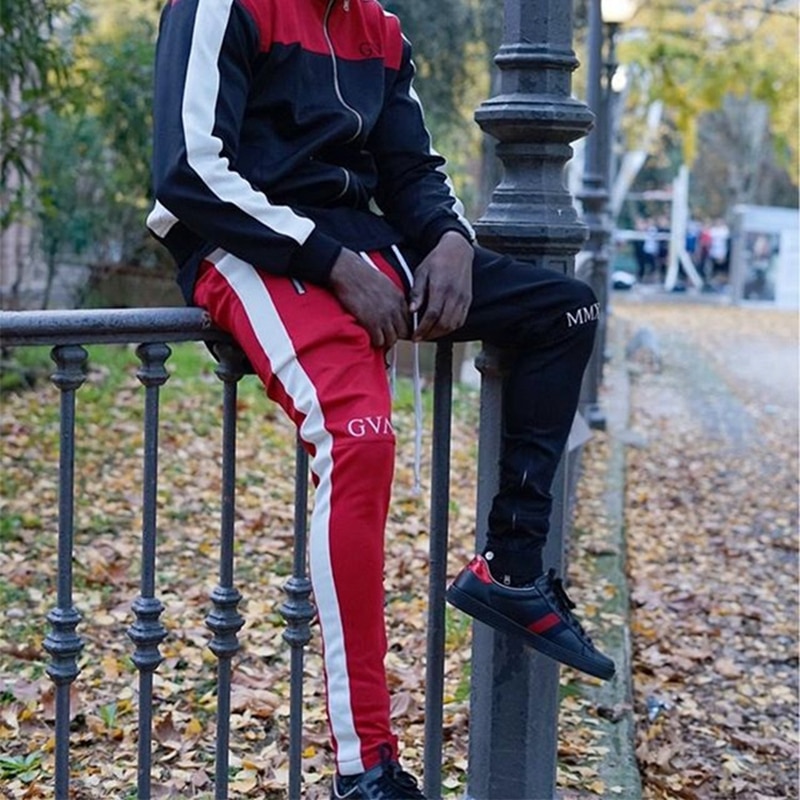 Joggingbukser mænd gym sprot bukser gym bodybuilding træningsbukser sportstøj bane atletiske bukser løbe herrebukser lycra