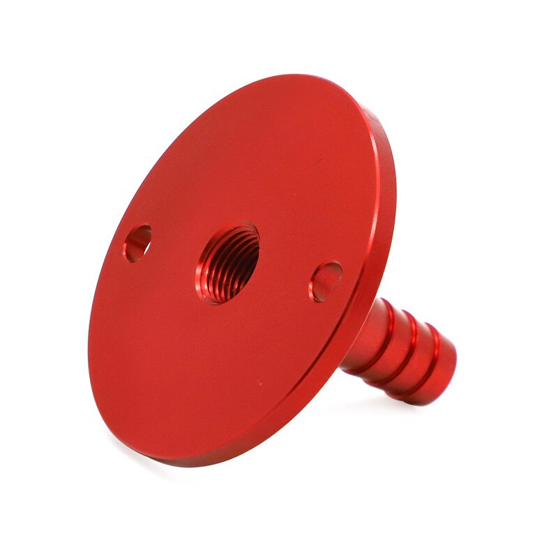 RV Fresh Water Supply Drain Valve Flange 3/8" or 1/2" Drain Lines CNC Aluminum for RV Trailer Camper 1/8 NPT Thread Drain Valves: Red