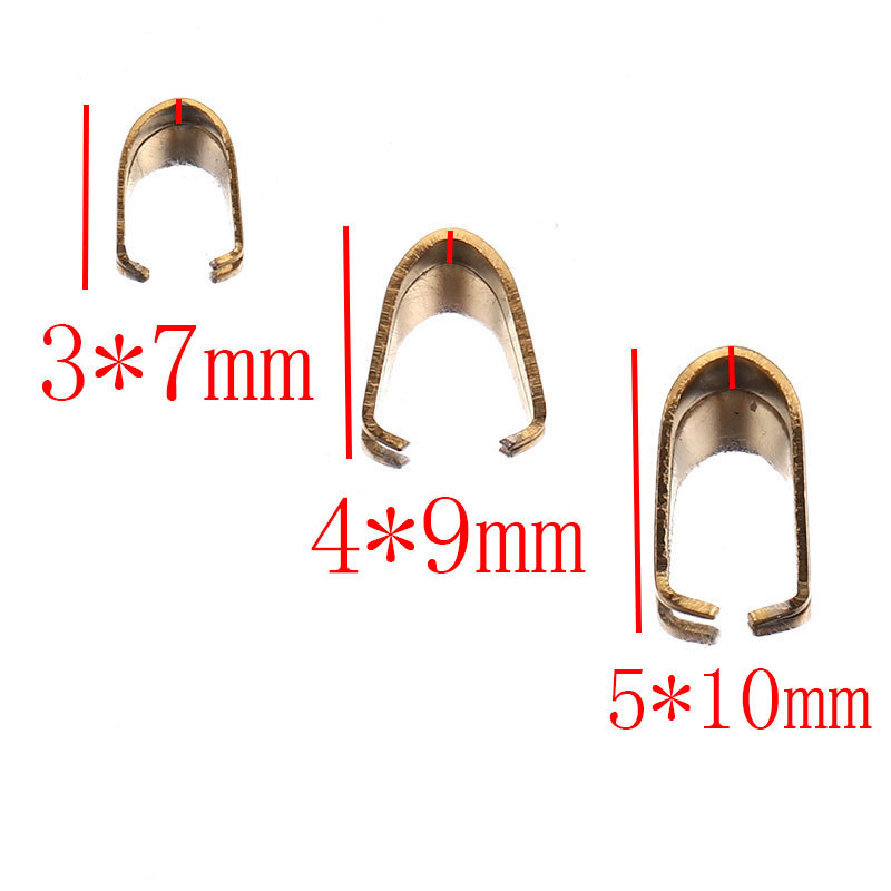 50 Stück Edelstahl-Klemmklammer-Verschluss, BüGel-beenden, Halsketten-Anhänger, Krallenverschlüsse, Melonen-Samen-Schnalle für DIY-Handwerk, Schmuckherstellung