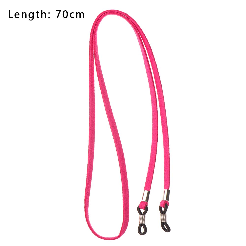 70cm Leather Strap Glasses Lanyard Women&#39;s Neck Cord Solid Color Glasses Chain High Elasticity Sunglasses Rope Eyewear Holder