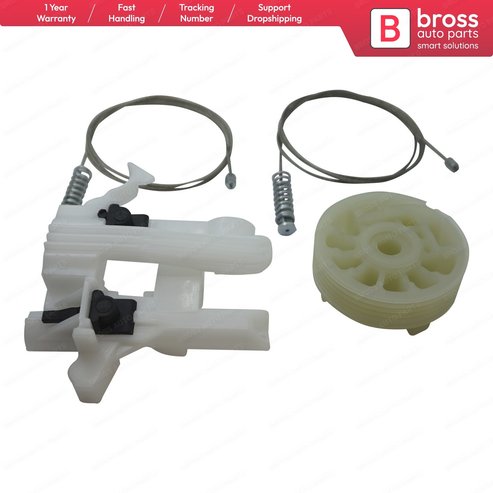 Bross Auto-onderdelen BWR5232 Venster Regulator Set Reparatie Rechtsvoor Deur 68070266AD Voor Fiat 500 2007-Op Uit turkije