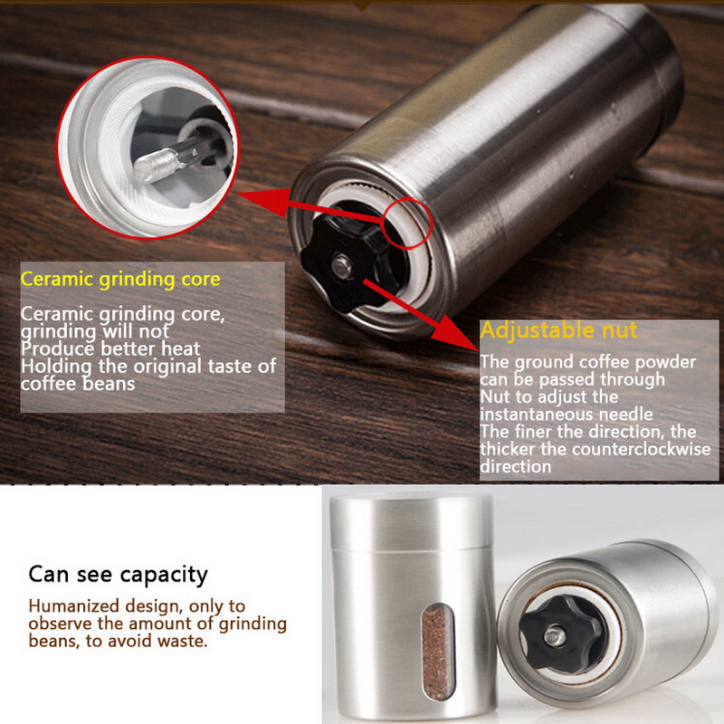 1pc handmatige koffiemolens roestvrijstalen bonenconische braammolen handgemaakte koffiebonenmolen keukenbenodigdheden