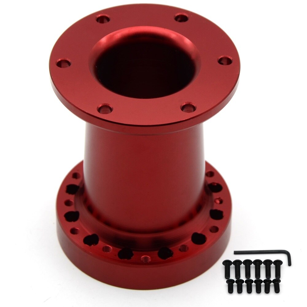 Espaçador universal do cubo do volante 51/76/101mm roda de direção hub chefe kit adaptador espaçador vermelho: 101MM