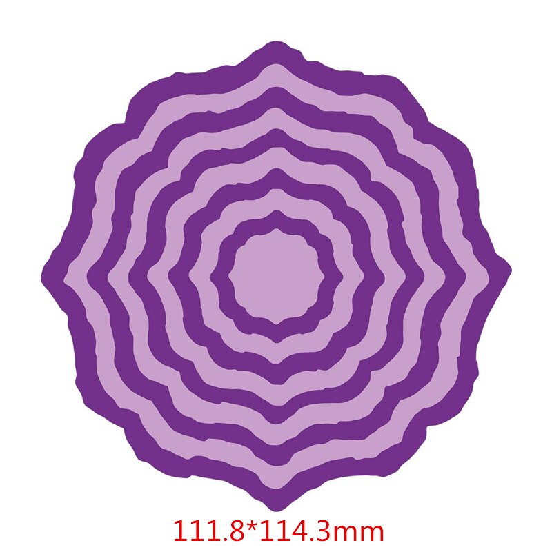 Nestet hjerte sirkel oval firkantet ramme sett metall skjærematriser til scrapbooking gjør-det-selv-album papirkort lage dekorasjon: H3712