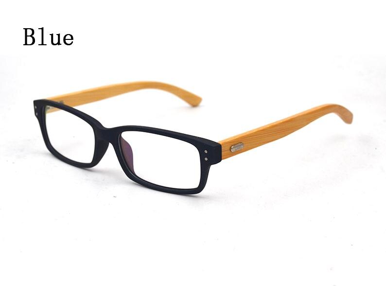 Vintage Bamboo Wooden Legs Rivets transparent glasses Women Men Myopia Presbyopia Optical Prescription Glasses Frame L3: 3