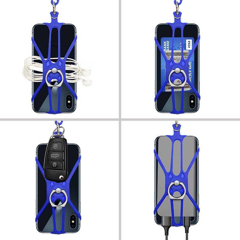 Universal Silicone Cell Phone Lanyard Holder Case Cover Phone Neck Strap Necklace Sling For Smart Mobile phone lanyard