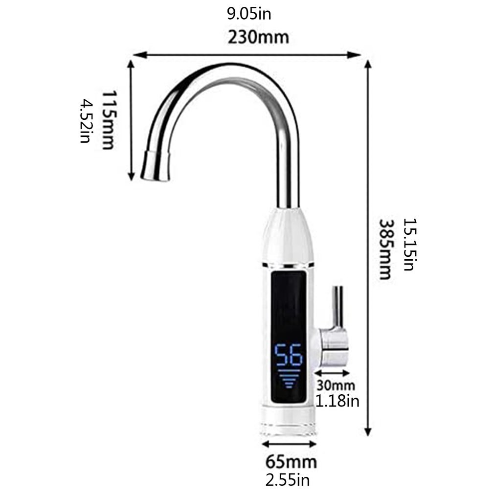 LCD Display Instant Water Tap Digital Electric Faucet 3000W Tankless Kitchen Instant Water Heater Kitchen Faucet