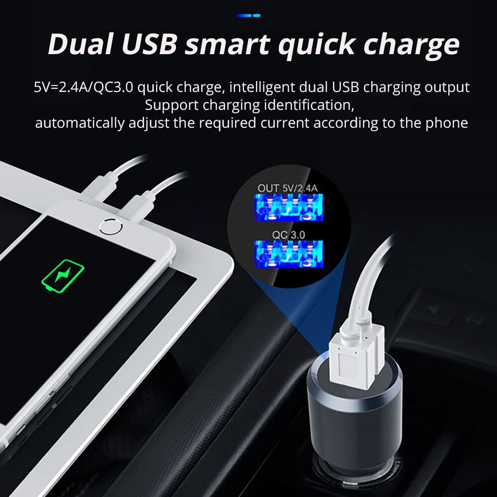 BC49BQ Bluetooth Car MP3 FM Charger Auto Charging adapter Car carregador portable charger microphone AUX hands free 9V 24V