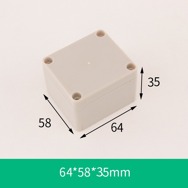 IP67 Plastic Project Box Behuizing Waterdicht Diy Aansluitkastje Abs Behuizing Case Verdeelkast: 64x58x35