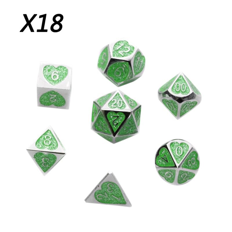 Metal Dice Set Dnd Board Game 7 Pcs Polyhedrale Dobbelstenen Voor Rpg Rol Playing Game Y98F: Type 18