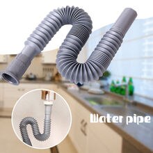 80cm Universal Drain Plumbing Hoses Pipe Kitchen Basin Strainer Extension Flume Pipe Kit Sink Waste Drain Filter Waste Drainer