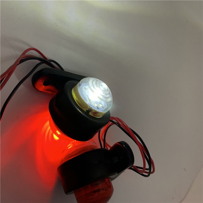 1/2/4 Uds. Indicador lateral de esquina rojo blanco luces LED lámpara de contorno para camión, remolque, furgoneta Bus 10-30V