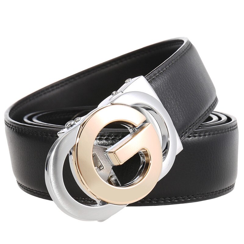 Gesp G Riem Mannelijke Automatische Gesp Ratchet Riem Pu Lederen Riemen Voor Mannen