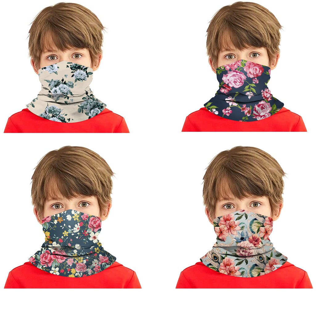 Multifunctionele Hoofd Sjaal Neck Cover Voor Jongens Meisjes Zon Bescherming Bandana Hoofddoek Rijden Ring Wraps Wasbare Fietsen