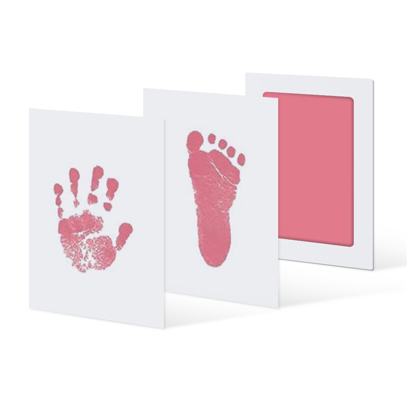 Baby Speelgoed Kussen Souvenirs Handafdruk-Kit Inkt-Voetafdruk Baby-Zorg Pasgeboren-Baby 6 Kleuren: pink