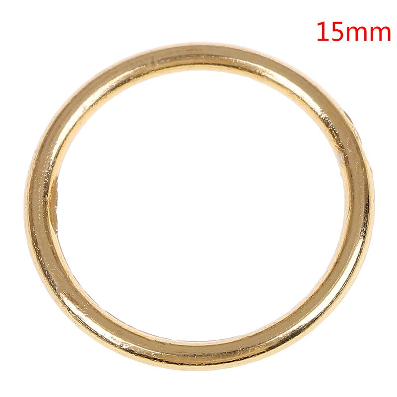 100 stuks/partij zilveren/gouden bh-ringen schuifjes lingeriehaken versteller ondergoed accessoires: Goud 15mm
