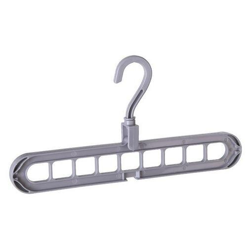 Percha mágica plegable multifunción, colgador giratorio de nueve agujeros para ropa, armario de secado de ropa, soporte de almacenamiento para dormitorio y hogar: gray