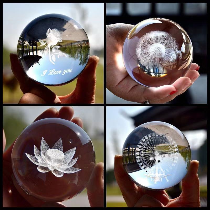 80/100/110mm fotografía cristal bola esfera fotografía sesión de fotos accesorios lente clara redonda esfera Artificial decoración