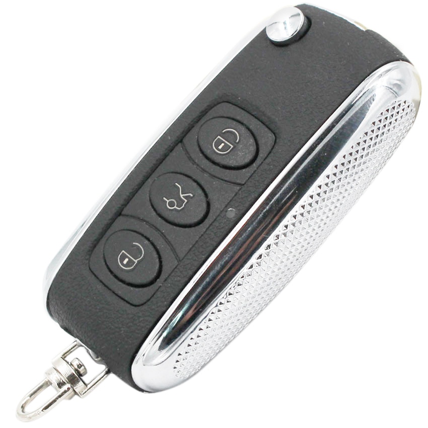 3 Button for V-W B5 Remote key shell For Bentley Style Silver Side Modified Flip Remote Key Shell