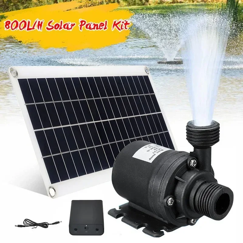 Brushless Solar Water Pump Kit 800L/H Powerful Solar Water Pump Solar Power Water Pump For Pool Bird Bath Pond Garden Fountain