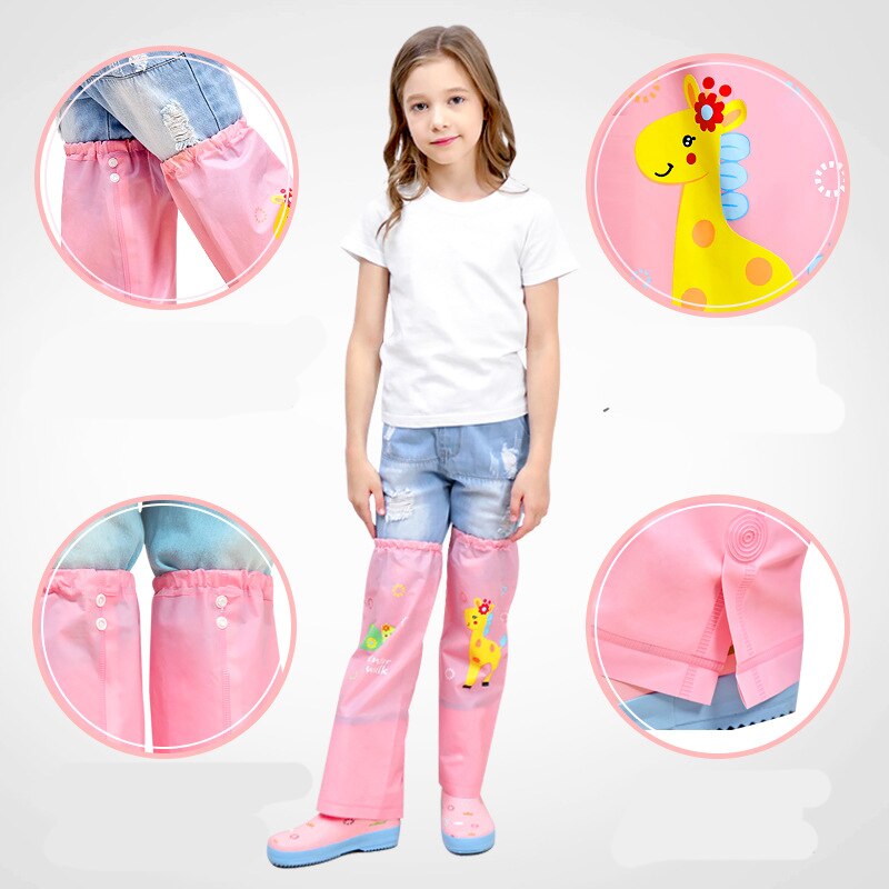 Kids Rain-proof Pants Rain Coat Chuva Poncho Impermeable Rain Pants Regenjacke Suit Cover Capa De Chuva Jas Hujan Chubasquero