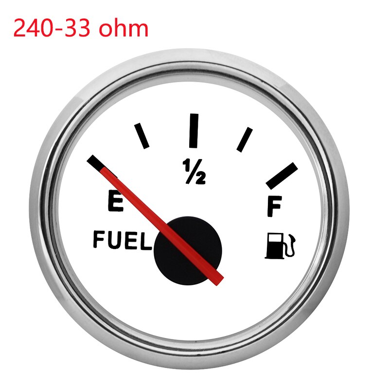 52mm Fuel Level Gauge 0~190 ohm 240~33 ohm Waterproof Oil Level Gauge Meter For Universal Boat Car Truck Marine: WS 240-33Ohm