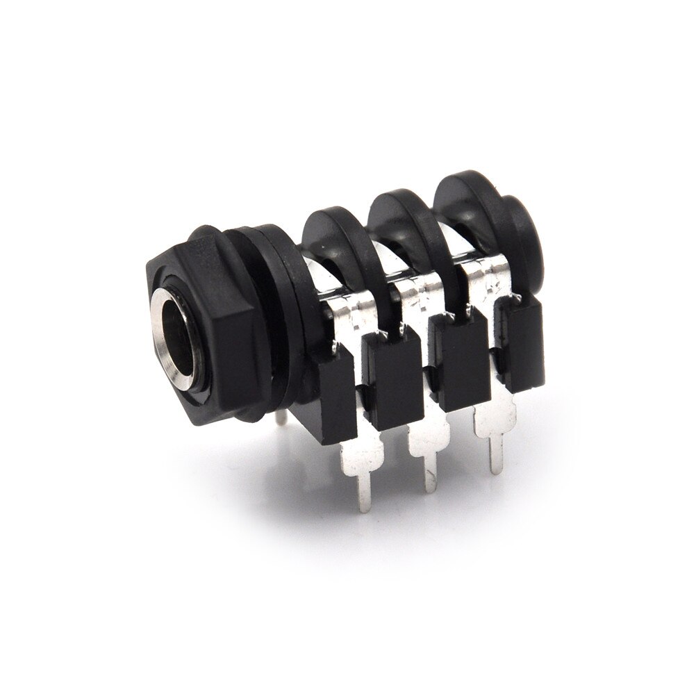 5PCS 6.35mm/6.35 Stereo Audio Microphone Female socket/Jack Connector 6P/6PIN