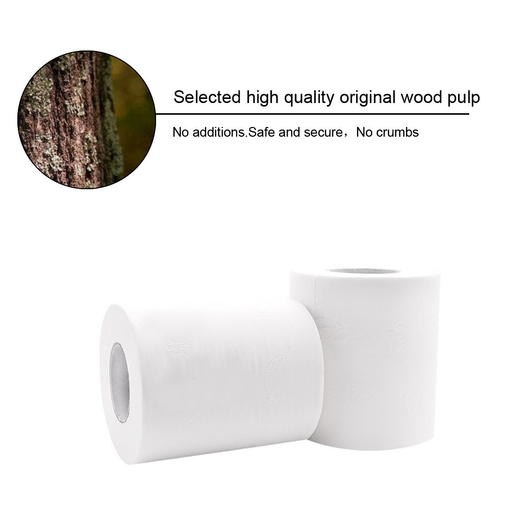 4/6/10Rolls Servet Tissue Zachte Toiletpapier 4-Layer Thicken Sterke Wateropname Voor Thuis badkamer Outdoor Houtpulp Papier