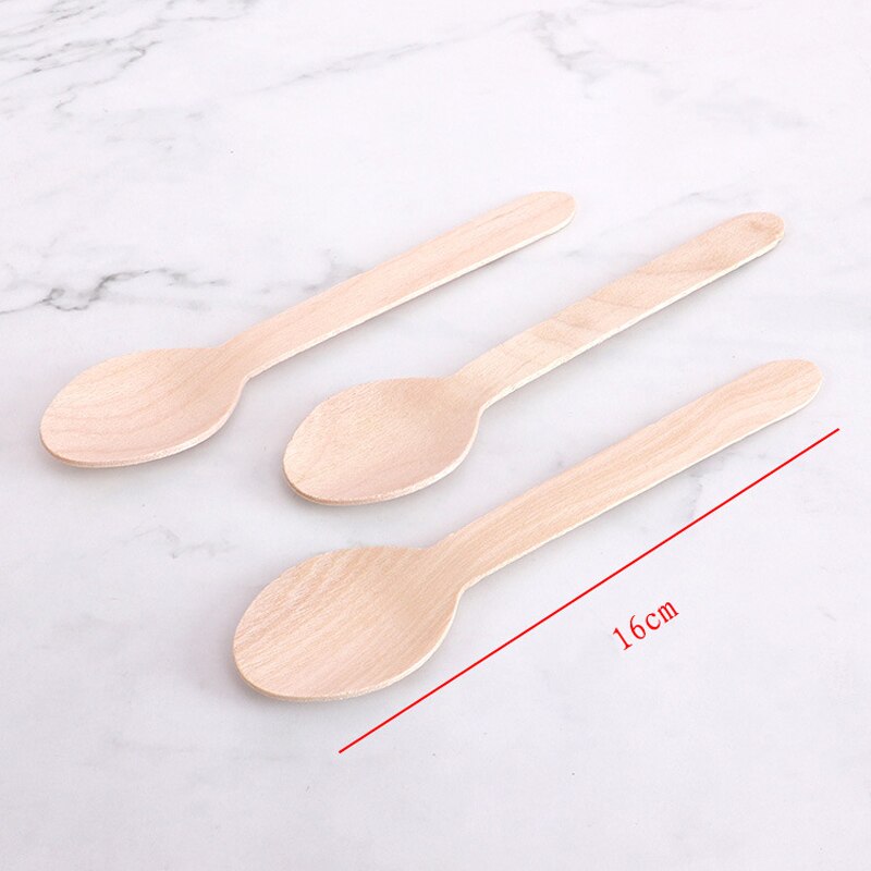 10 sztuk/paczka bambusowe drewniane sztućce biodegradowalne noże widelce łyżki jednorazowe naczynia zestaw kuchnia jadalnia bar zastawa stołowa