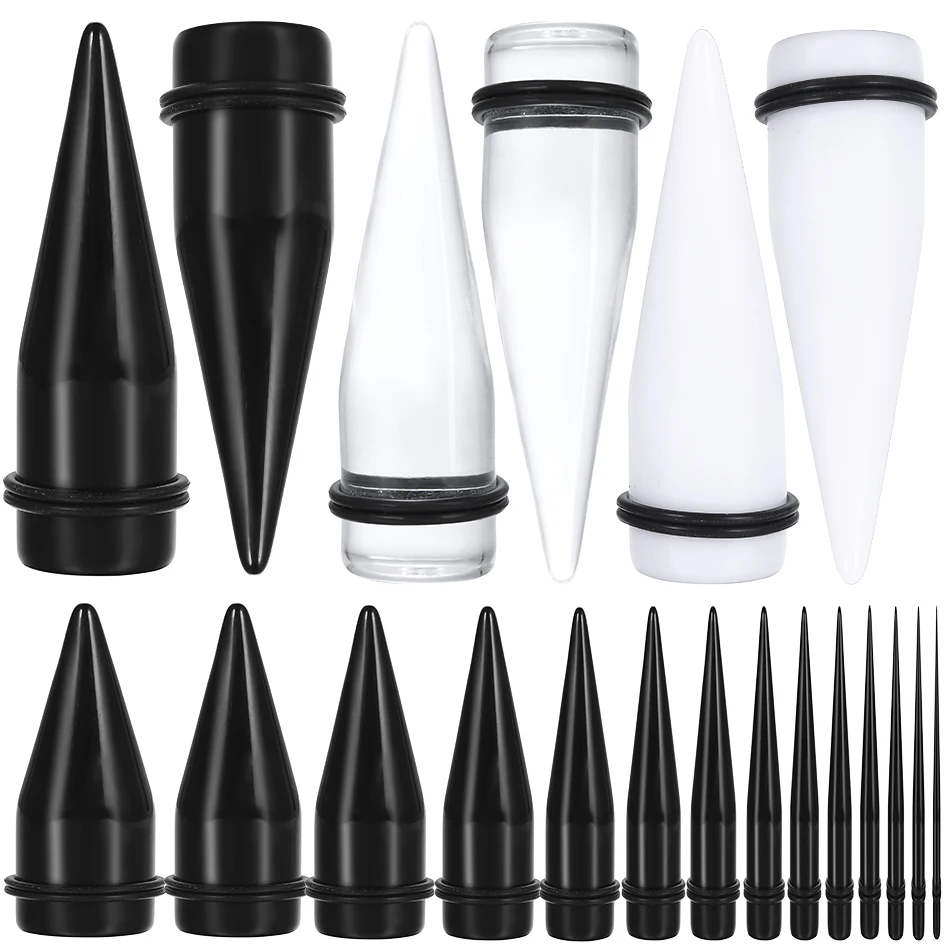 Dilatadores de oreja de 2 piezas, túneles y tapones para pendientes, Piercing, dilataciones de oreja, ensanchador, marcas para túneles, Piercing, joyería de 1,6-16mm