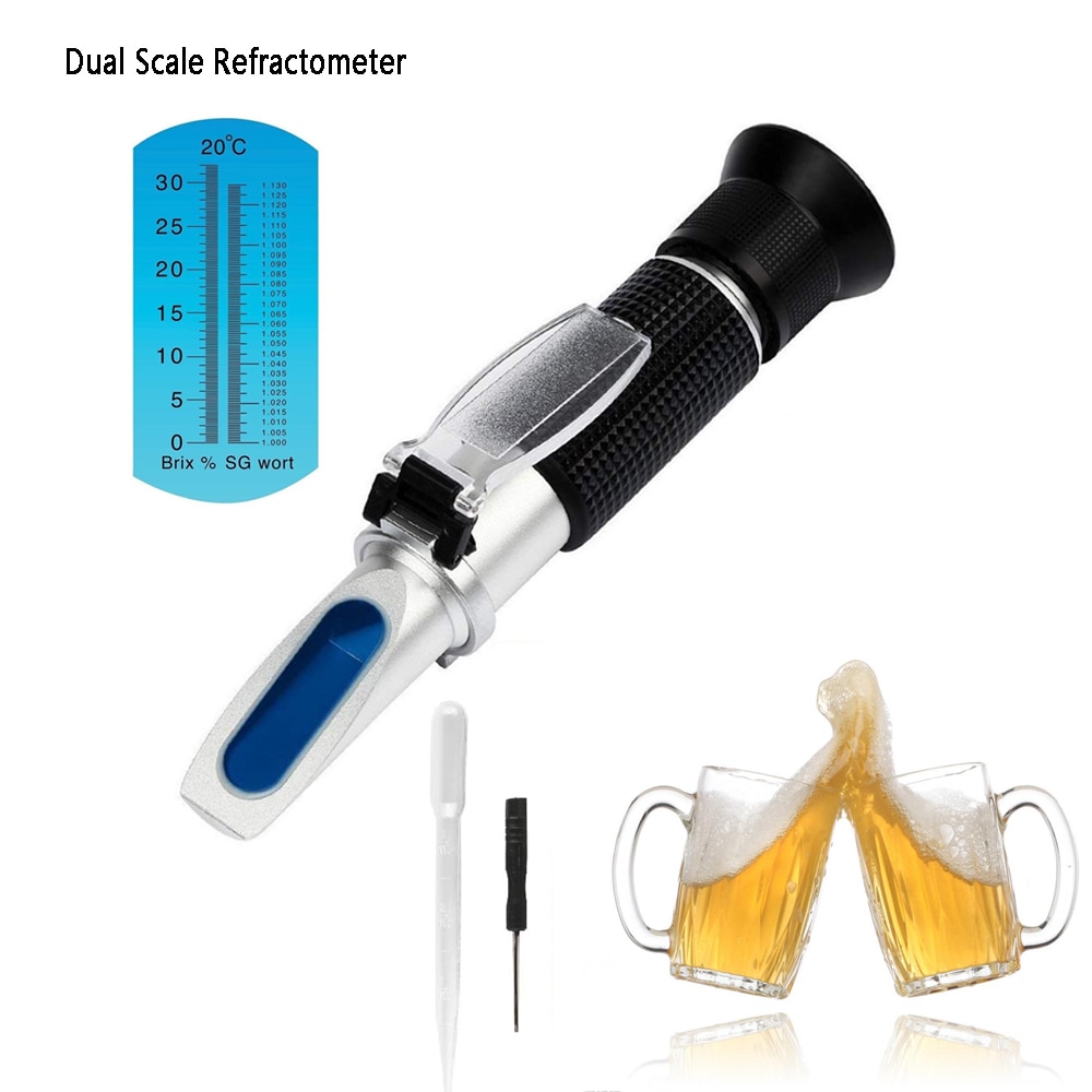 Handheld Bier Wort Refractometer Dual Schaal Meter Brix Meter Voor Meten Suikergehalte In Brouwen Koken En Voedsel Indurstry