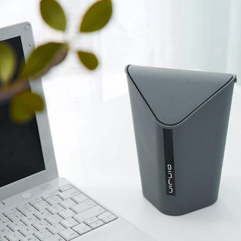 Mini Waste Bin Plastic Desktop Garbage Basket Home Office Dustbin